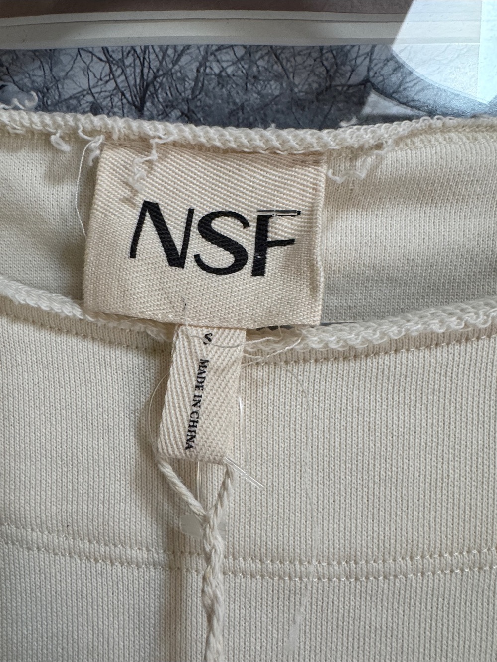 NSF Cream Side-Button Cropped Tank - Picture 2 of 2